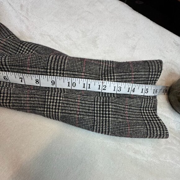 VTG Barrister Men's 100% Camel Hair Sport Coat Blazer 38S Glenplaid Jacket Black - Picture 10 of 10